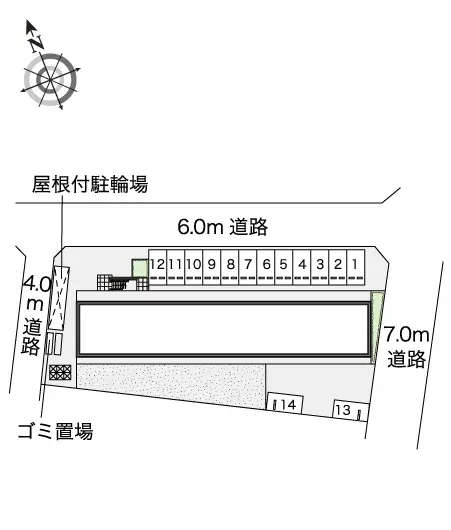 ★手数料０円★坂戸市泉町３丁目 月極駐車場